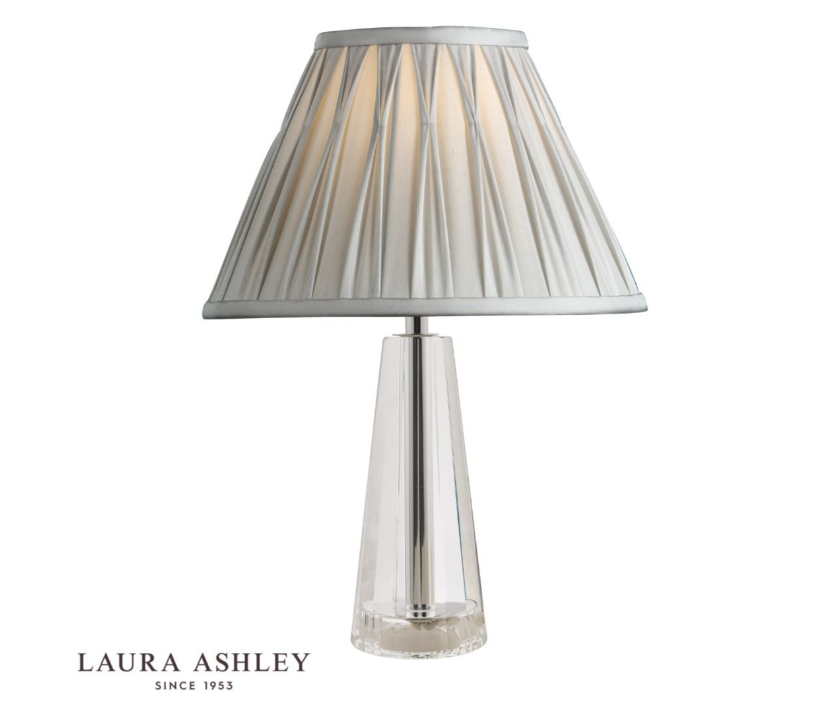 Laura Ashley Blake Small Crystal & Polished Chrome Table Lamp (Base Only)