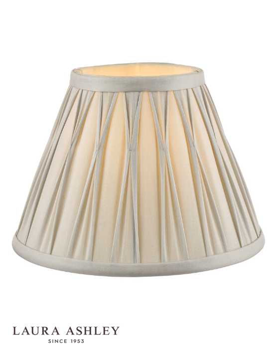 Laura Ashley Fenn Silk Empire Silver 20cm/8 Inch Drum Shade