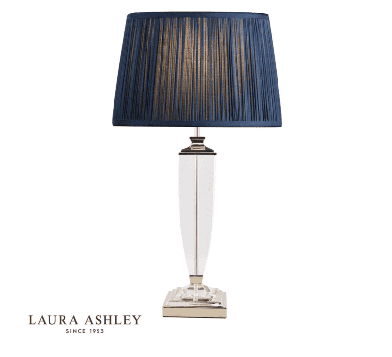 Laura Ashley Carson Large Polished Nickel & Crystal Table Lamp Base Only