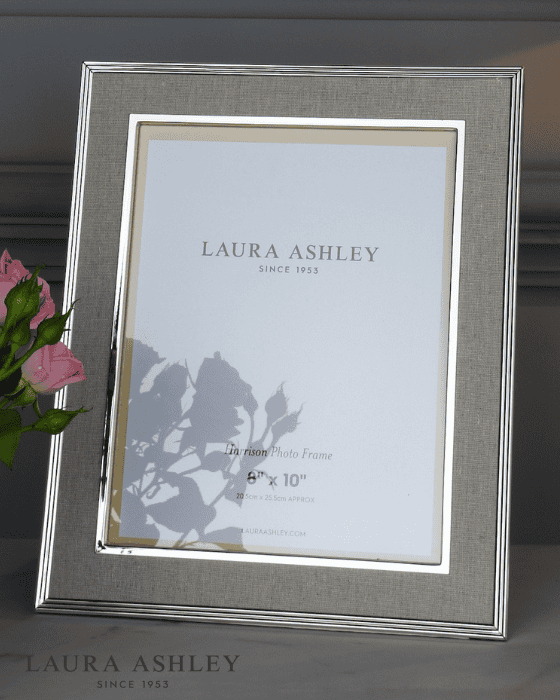 Laura Ashley Harrison Linen 8x10 Inch Photo Frame