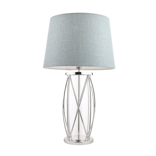 Laura Ashley Beckworth Large Polished Nickel Glass Table Lamp (Base Only)