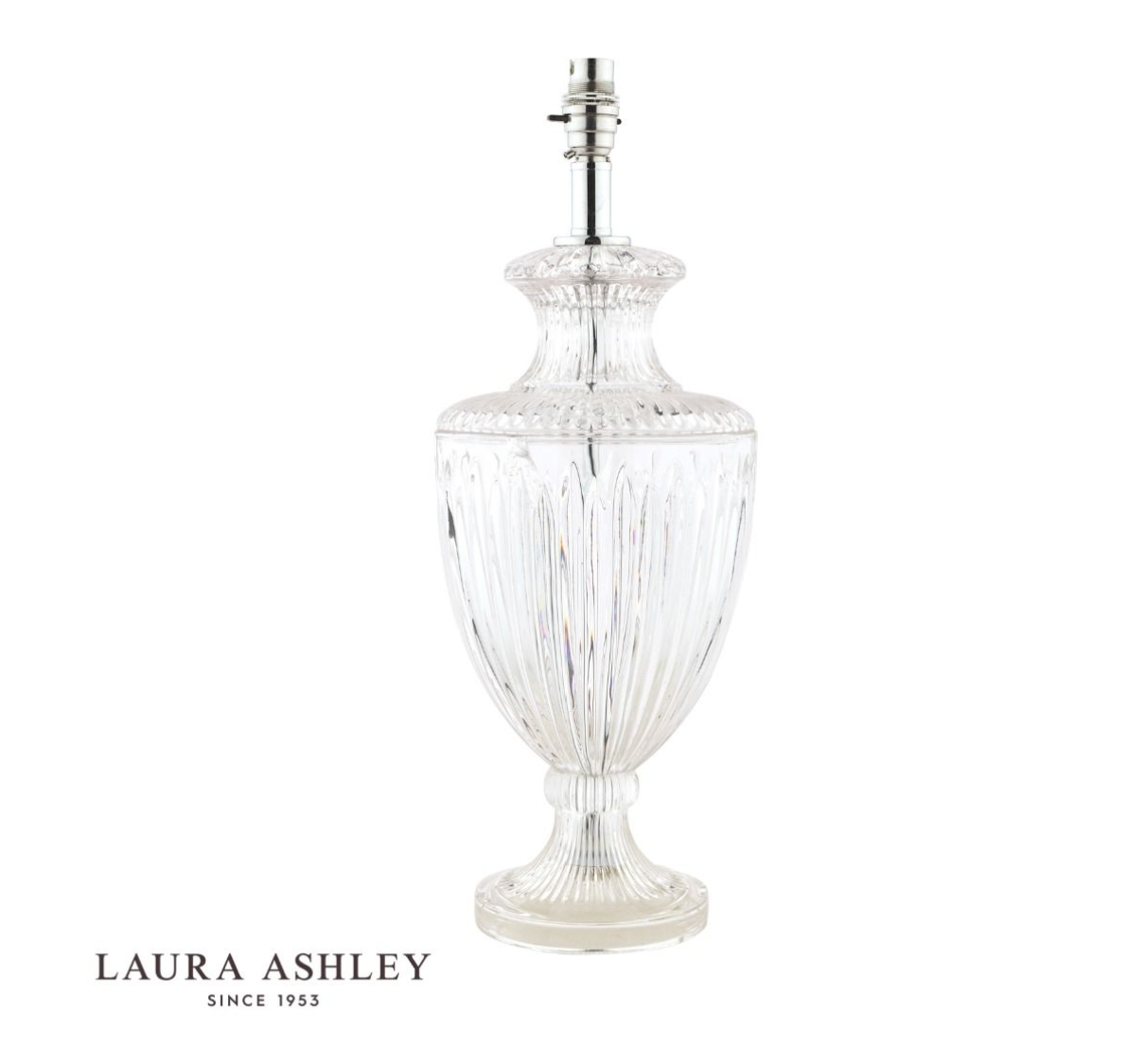 Laura Ashley Meredith Large Cut Glass & Crystal Table Lamp Base Only