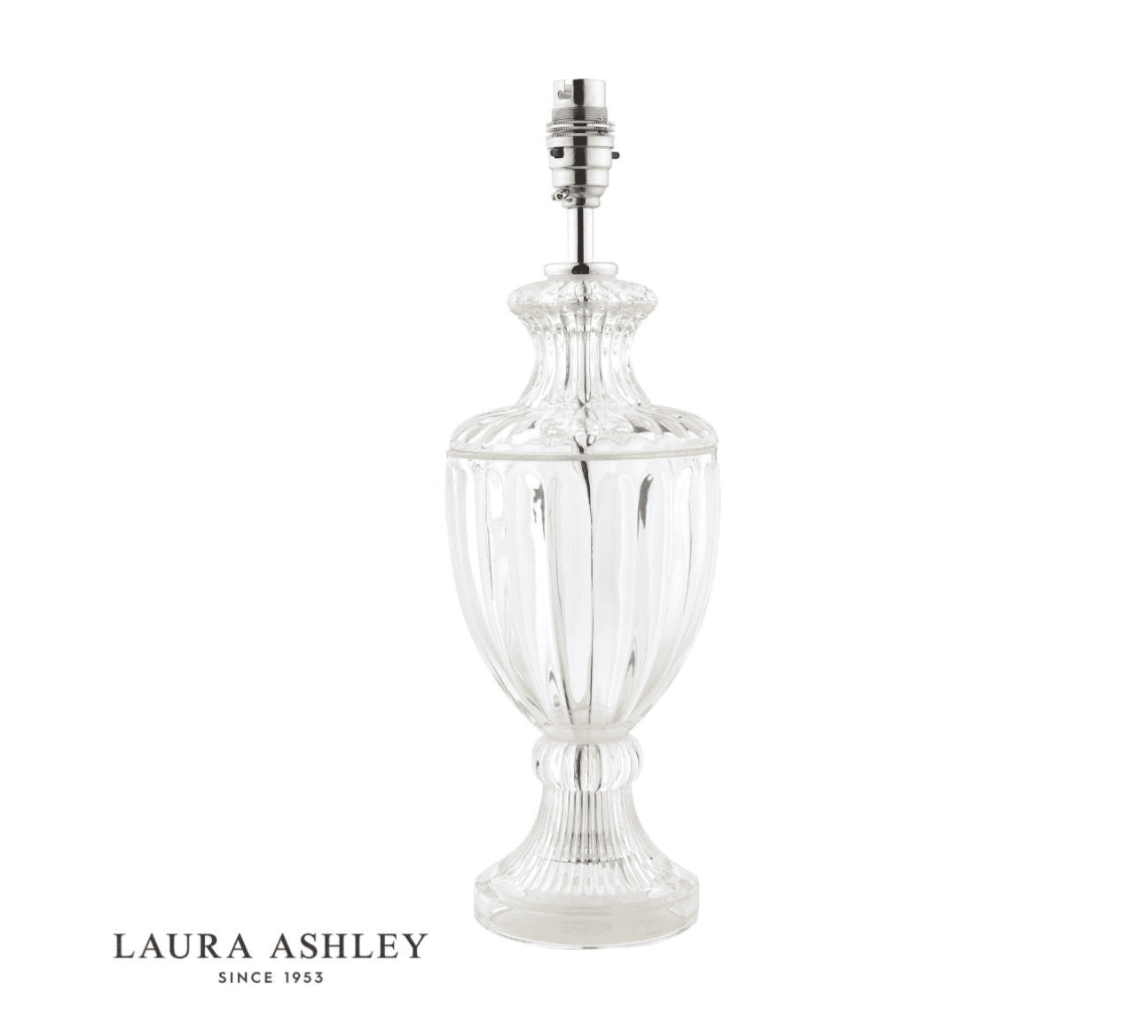 Laura Ashley Meredith Small Cut Glass & Crystal Table Lamp Base Only