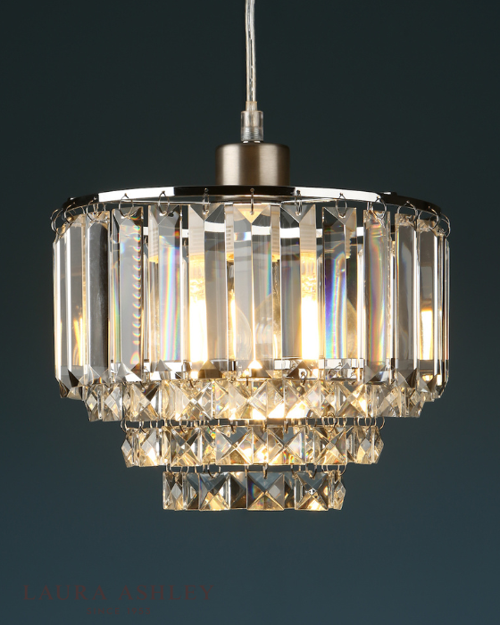 Laura Ashley Vienna Crystal & Polished Chrome Easy Fit Pendant