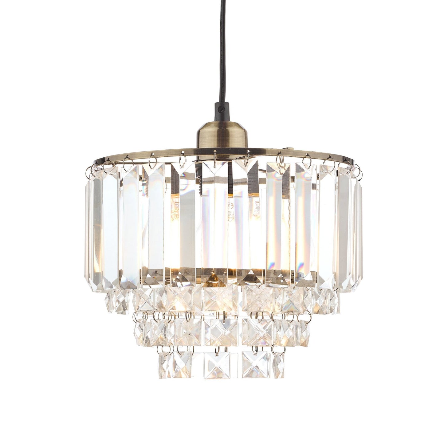 Laura Ashley Vienna Crystal & Antique Brass Easy Fit Pendant