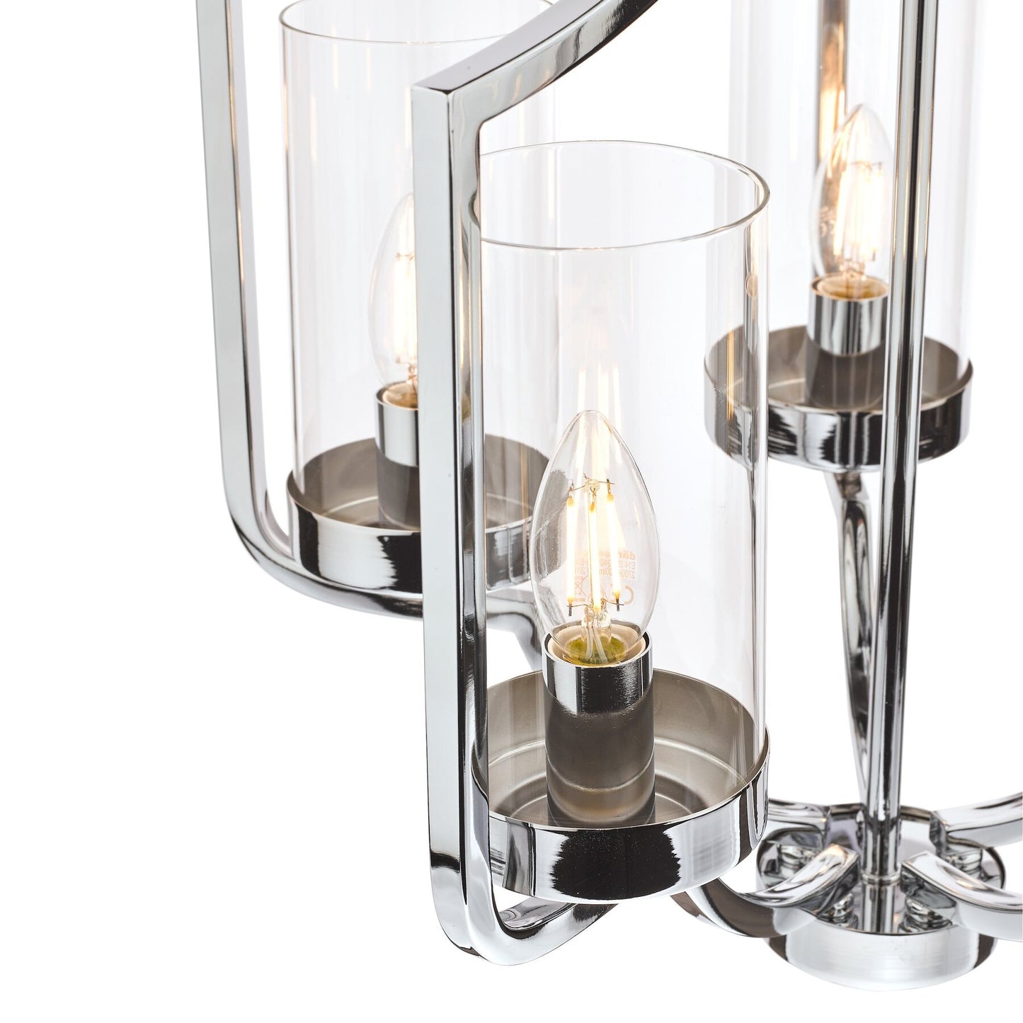 Laura Ashley Joseph 5 Light Polished Chrome & Glass Chandelier