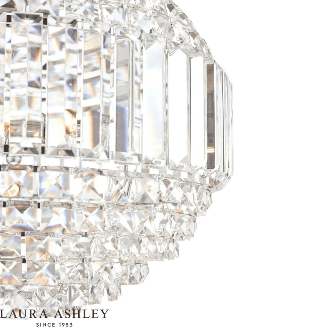 Laura Ashley Vienna 5 Light Crystal & Polished Chrome Chandelier