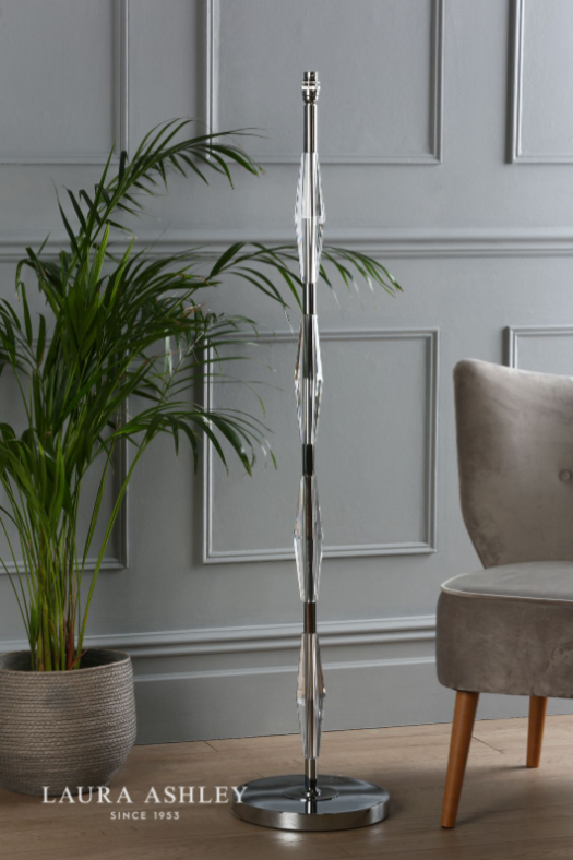 Laura Ashley Blake Polished Chrome & Crystal Floor Lamp Base Only