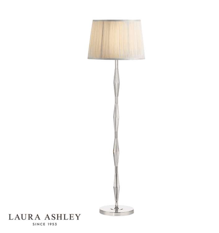 Laura Ashley Blake Polished Chrome & Crystal Floor Lamp Base Only