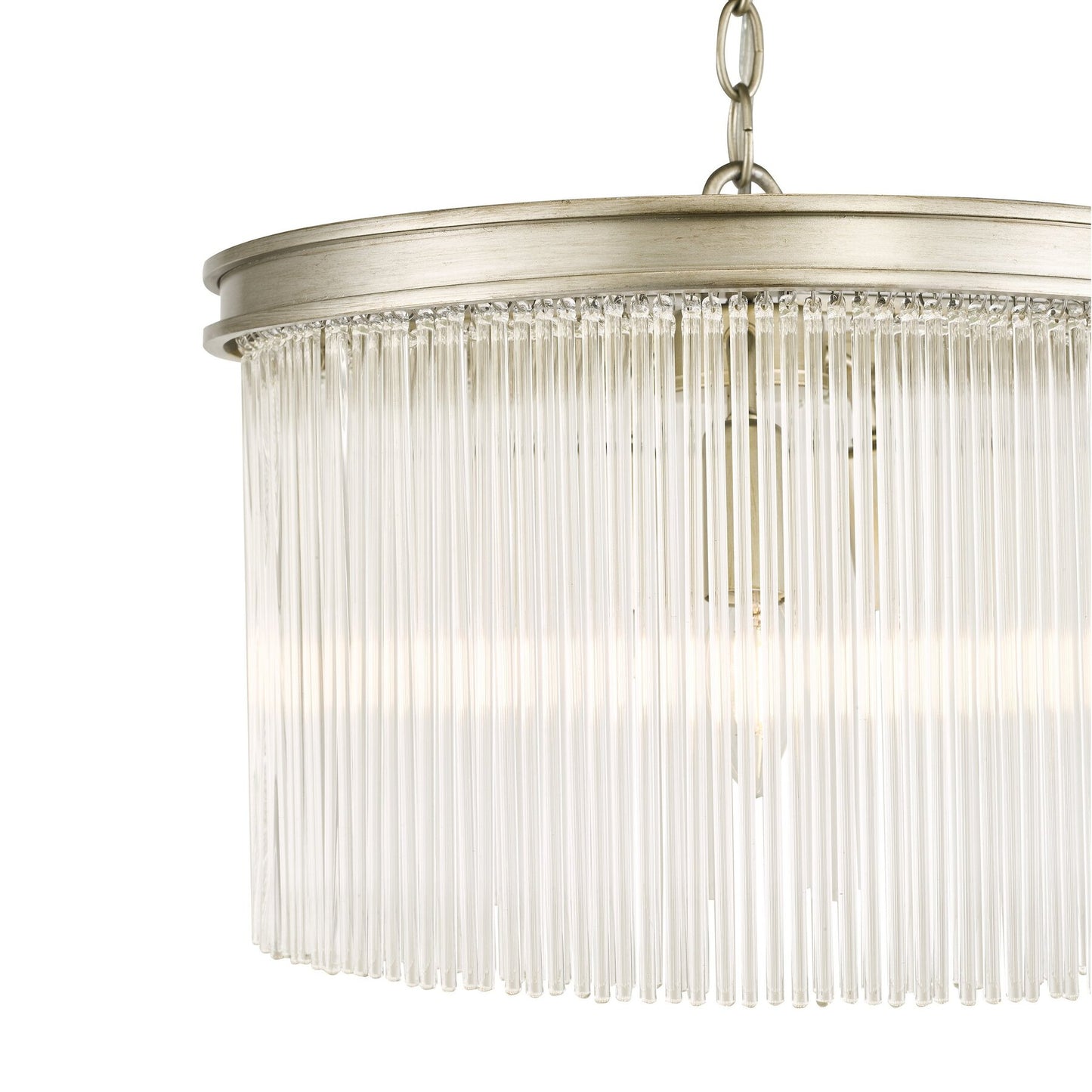 Laura Ashley Manon 3 Light Champagne Clear Glass Pendant