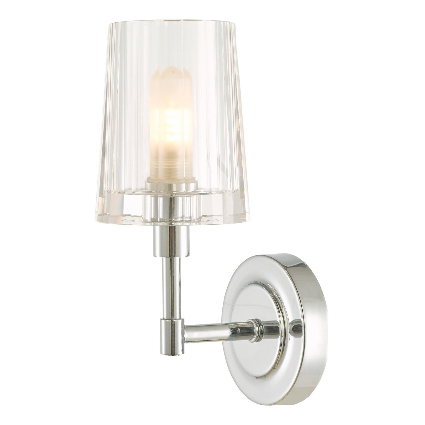 Laura Ashley Blake Bathroom IP44 Crystal & Polished Chrome Wall Light