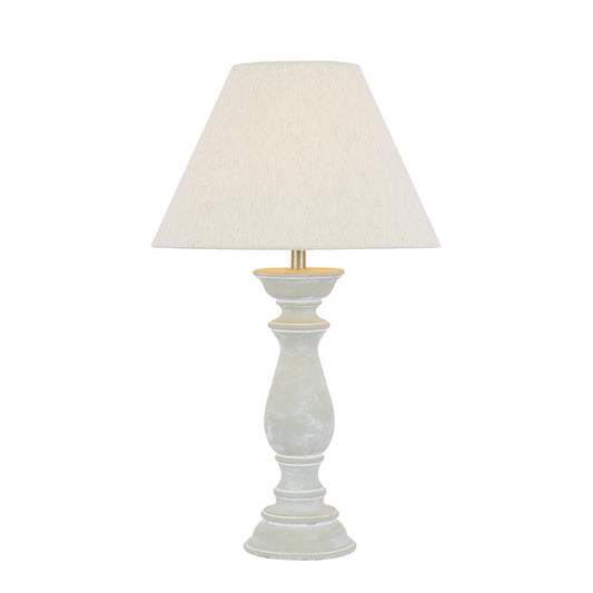 Laura Ashley Chedworth Concrete & Polished Nickel Table Lamp With Shade