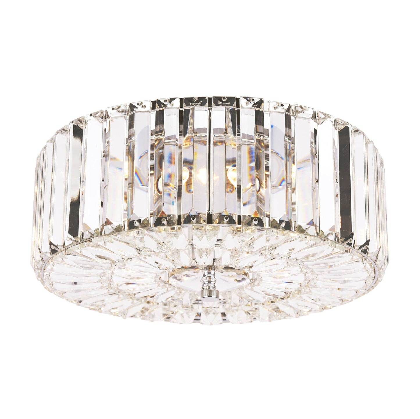 Laura Ashley Fernhurst 3 Light Crystal & Polished Chrome Flush