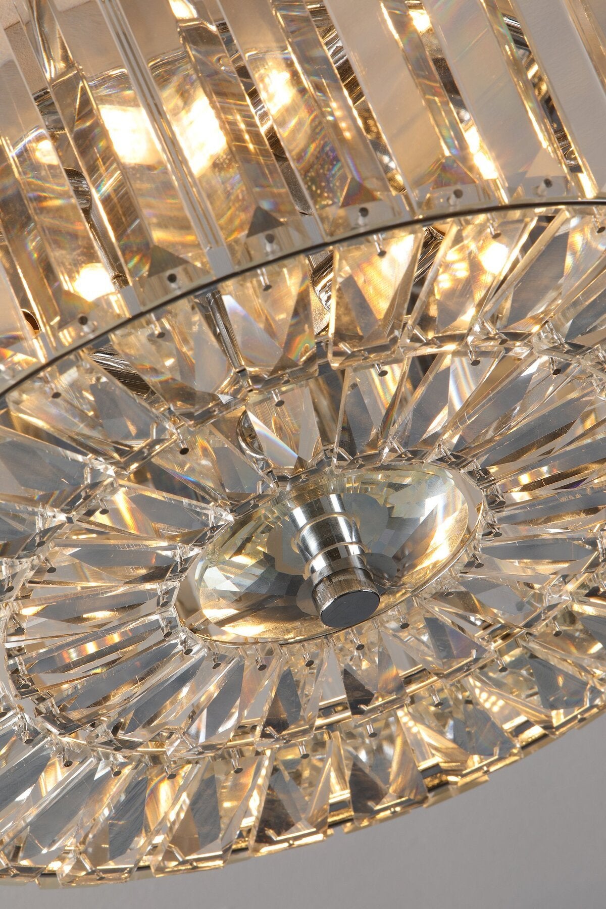 Laura Ashley Fernhurst 3 Light Crystal & Polished Chrome Flush