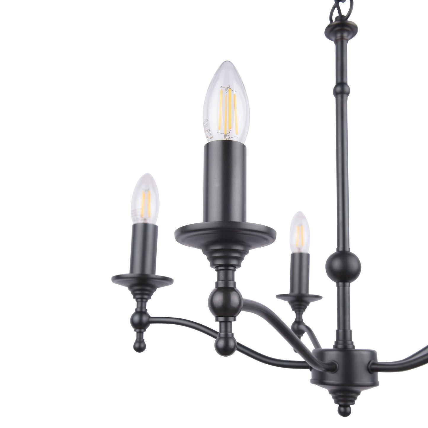 Laura Ashley Ludchurch 5 Light Industrial Black Chandelier Fitting Only