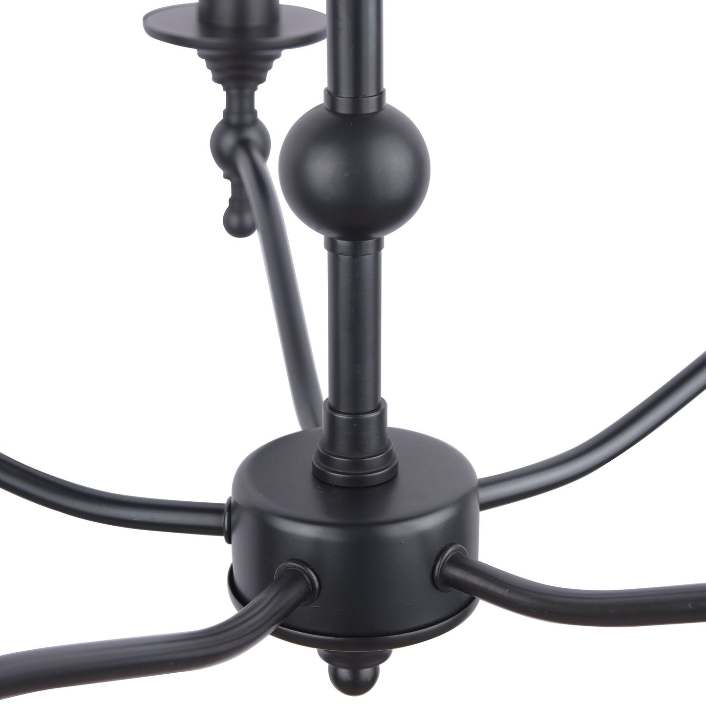 Laura Ashley Ludchurch 5 Light Industrial Black Chandelier Fitting Only