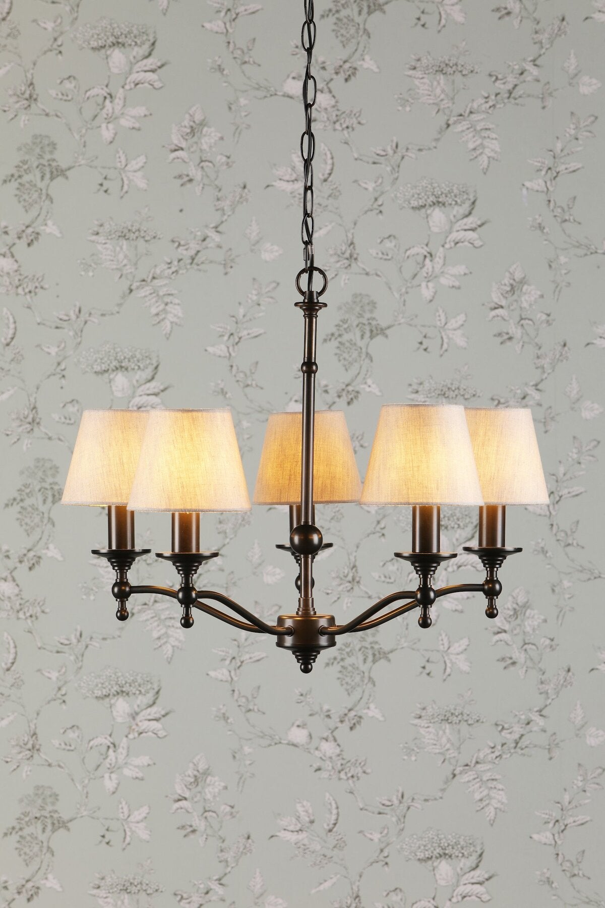 Laura Ashley Ludchurch 5 Light Industrial Black Chandelier Fitting Only