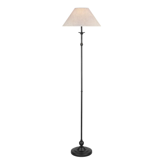 Laura Ashley Ludchurch Industrial Black Floor Lamp With Shade