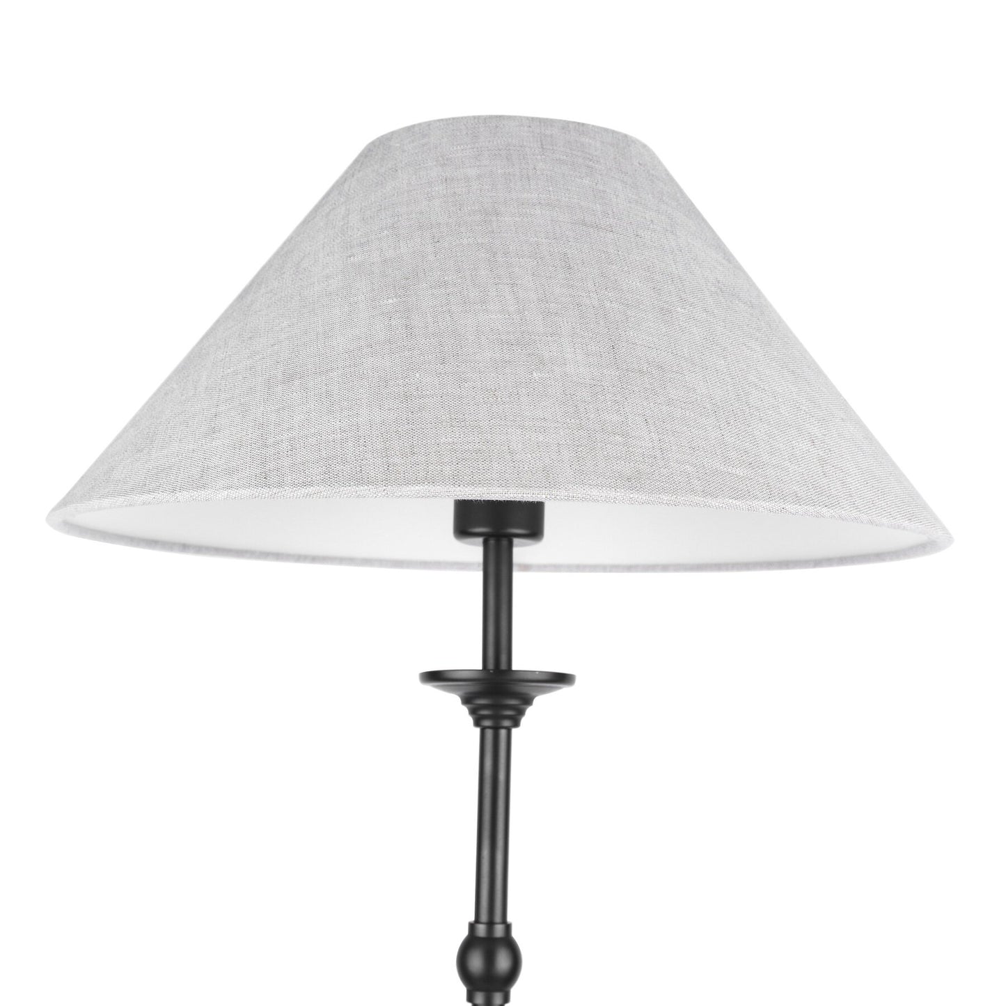 Laura Ashley Ludchurch Industrial Black Floor Lamp With Shade