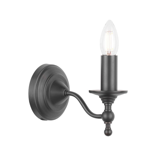 Laura Ashley Ludchurch Industrial Black Wall Light (Bracket Only)