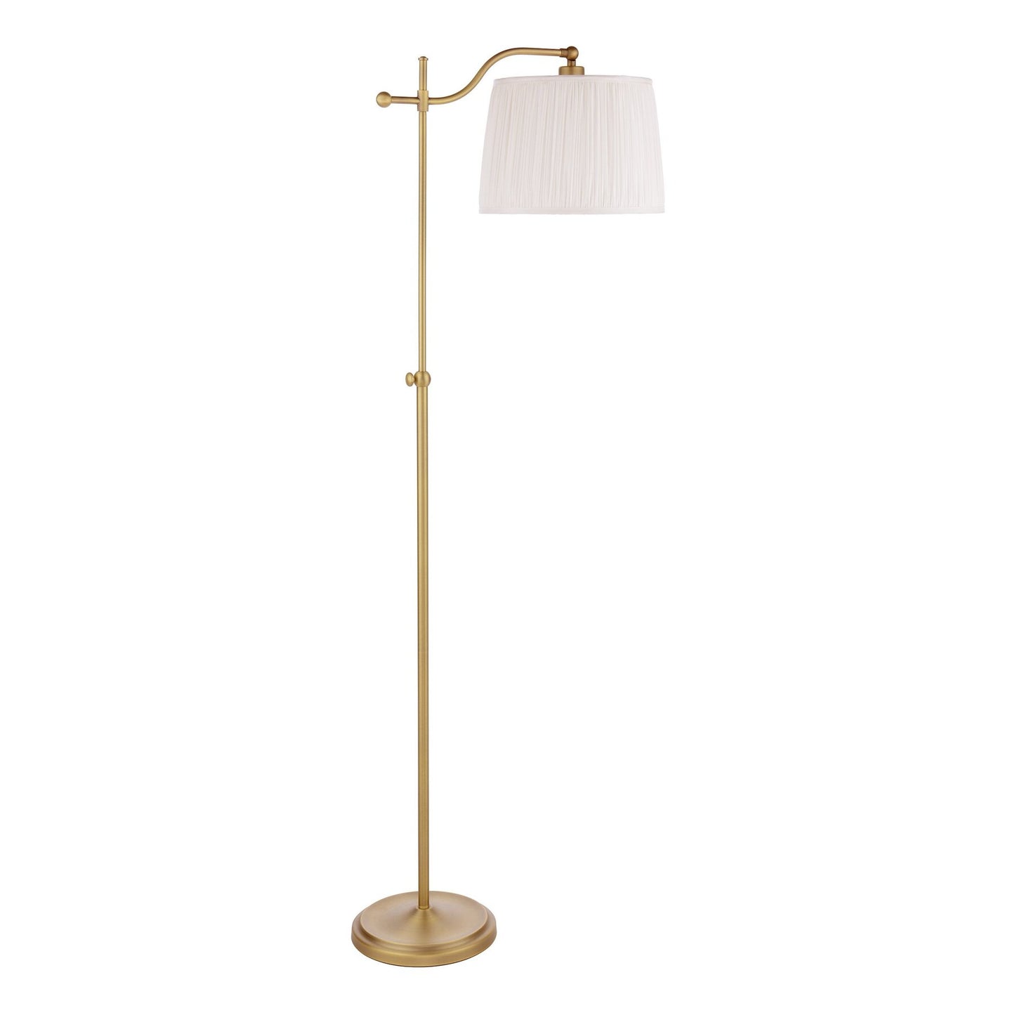 Laura Ashley Hemsley Antique Brass & Ivory Floor Lamp With Shade