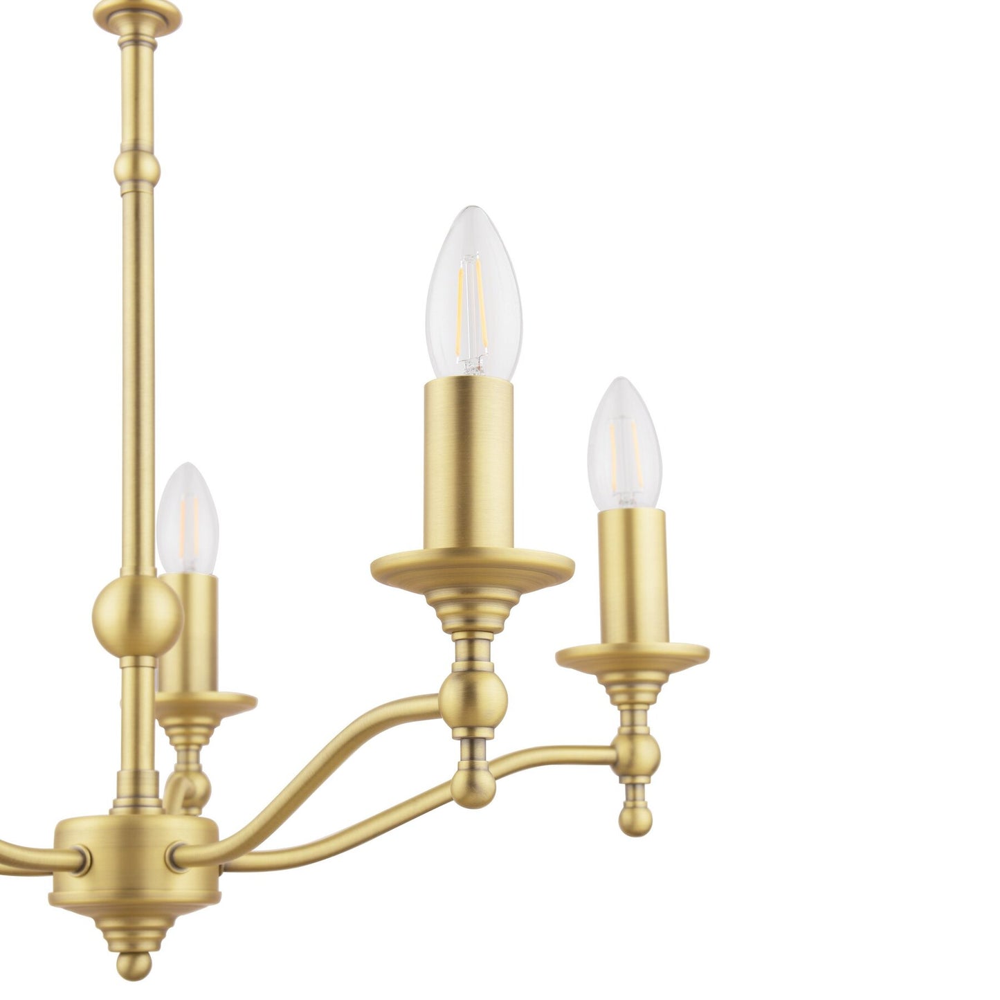 Laura Ashley Ludchurch 5 Light Matt Antique Brass Armed Pendant (Fitting Only)