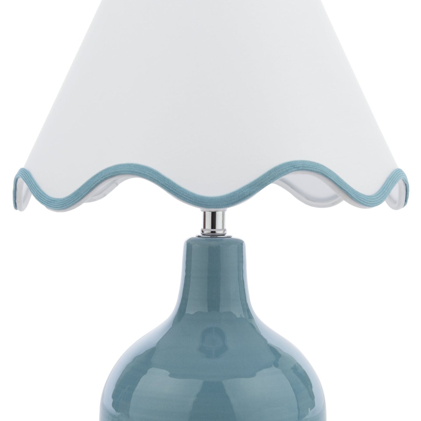 Laura Ashley Bramhope Table Lamp Blue Ceramic With Shade