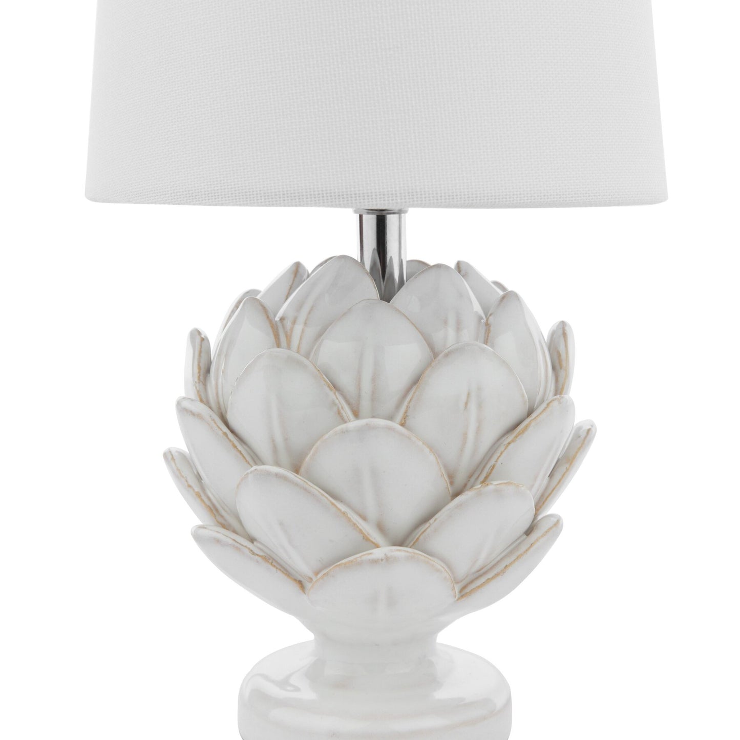 Laura Ashley Artichoke White Table Lamp With Shade (Twin Pack)