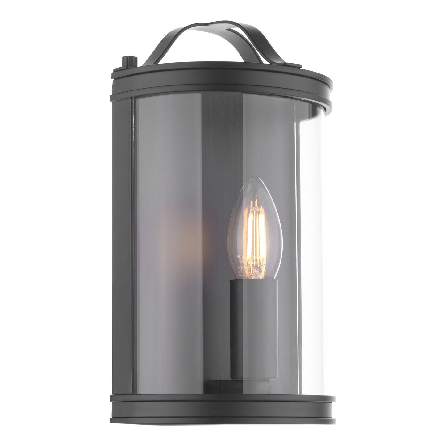 Laura Ashley Harrington Matt Black & Glass Wall Light