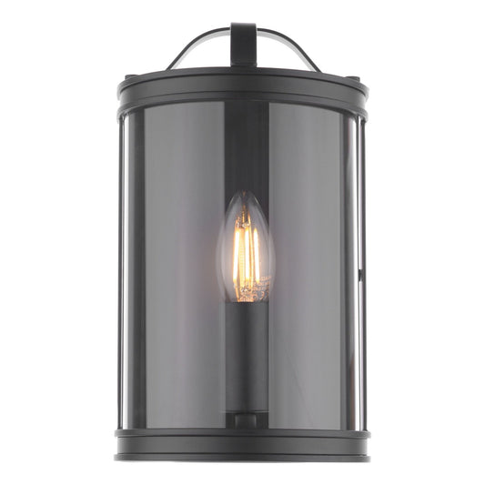 Laura Ashley Harrington Matt Black & Glass Wall Light