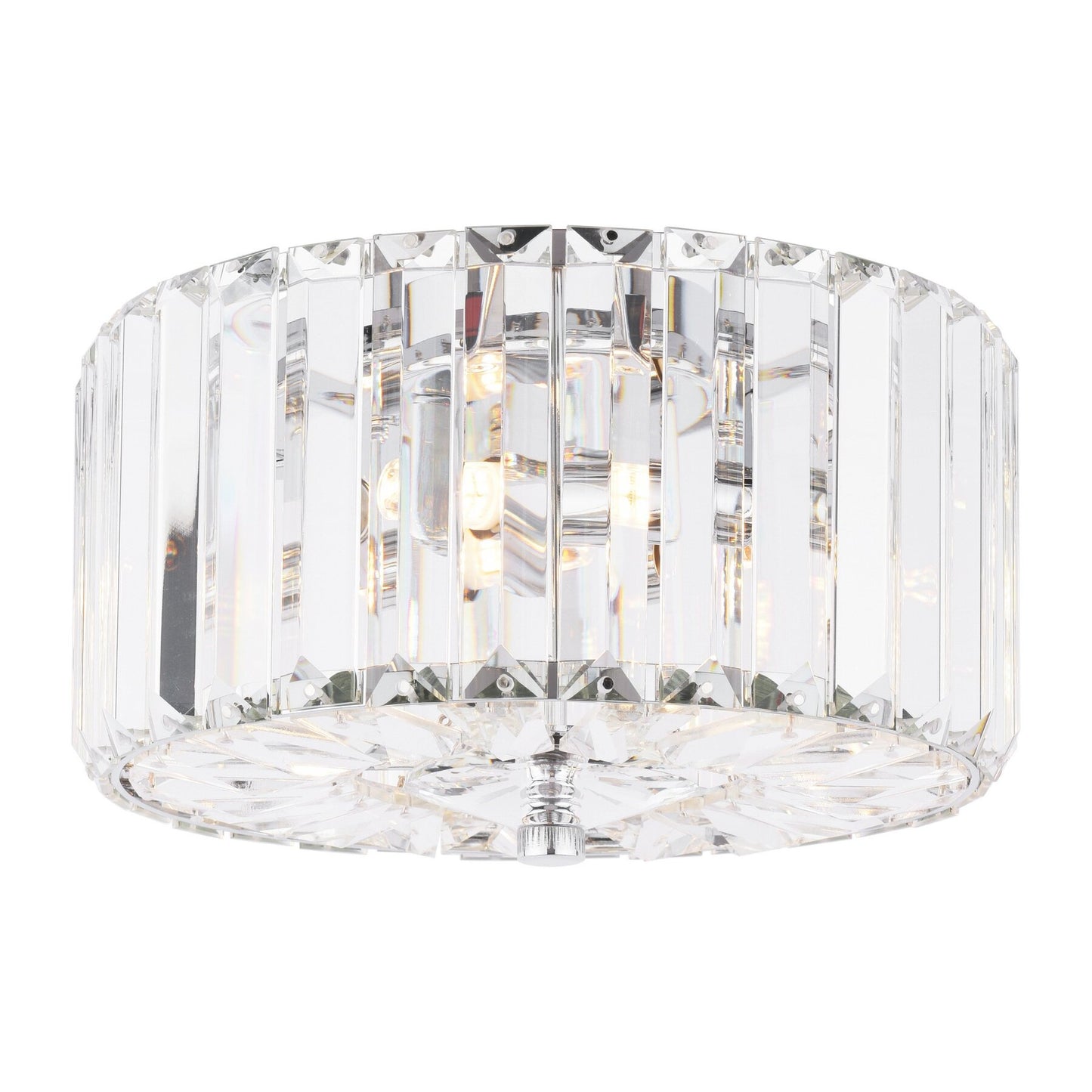 Laura Ashley Fernhurst 3 Light Crystal & Polished Chrome Flush
