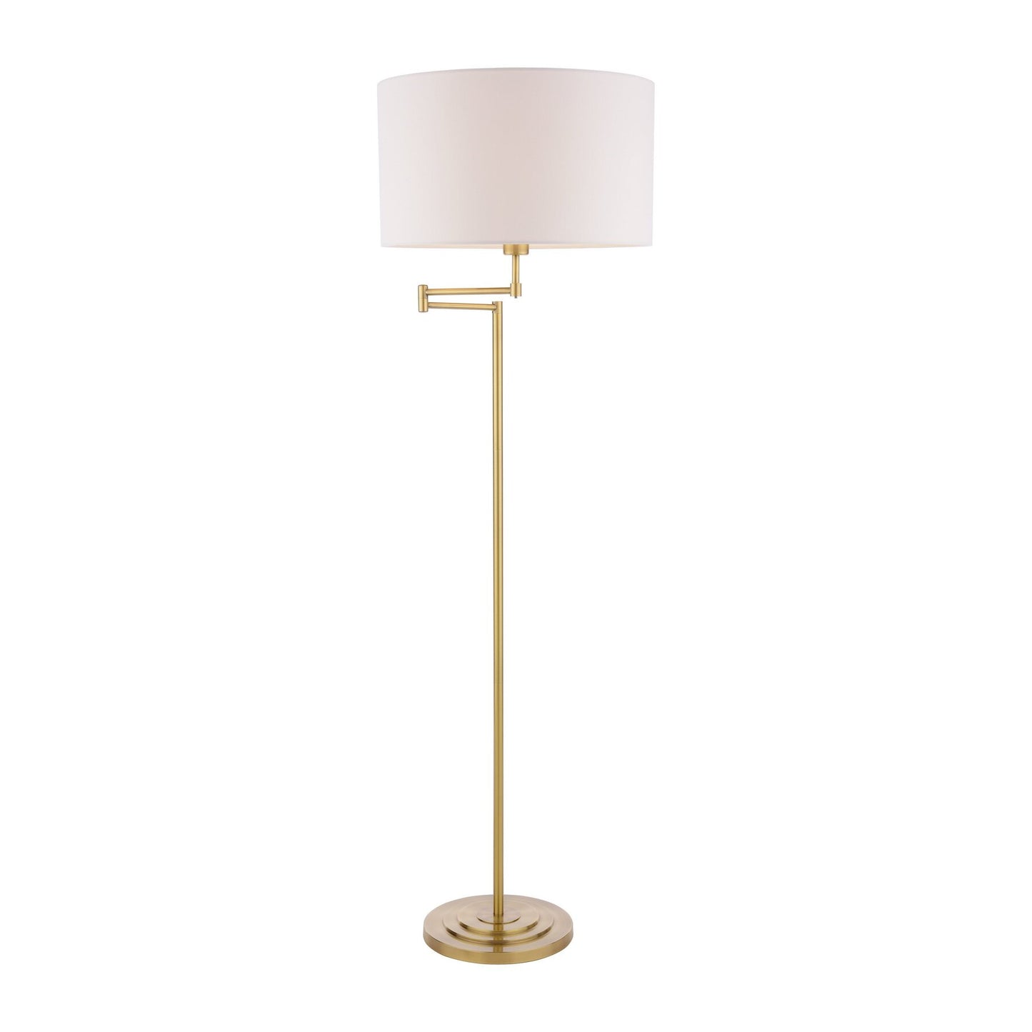 Laura Ashley Marlowe Antique Brass Floor Lamp With Shade