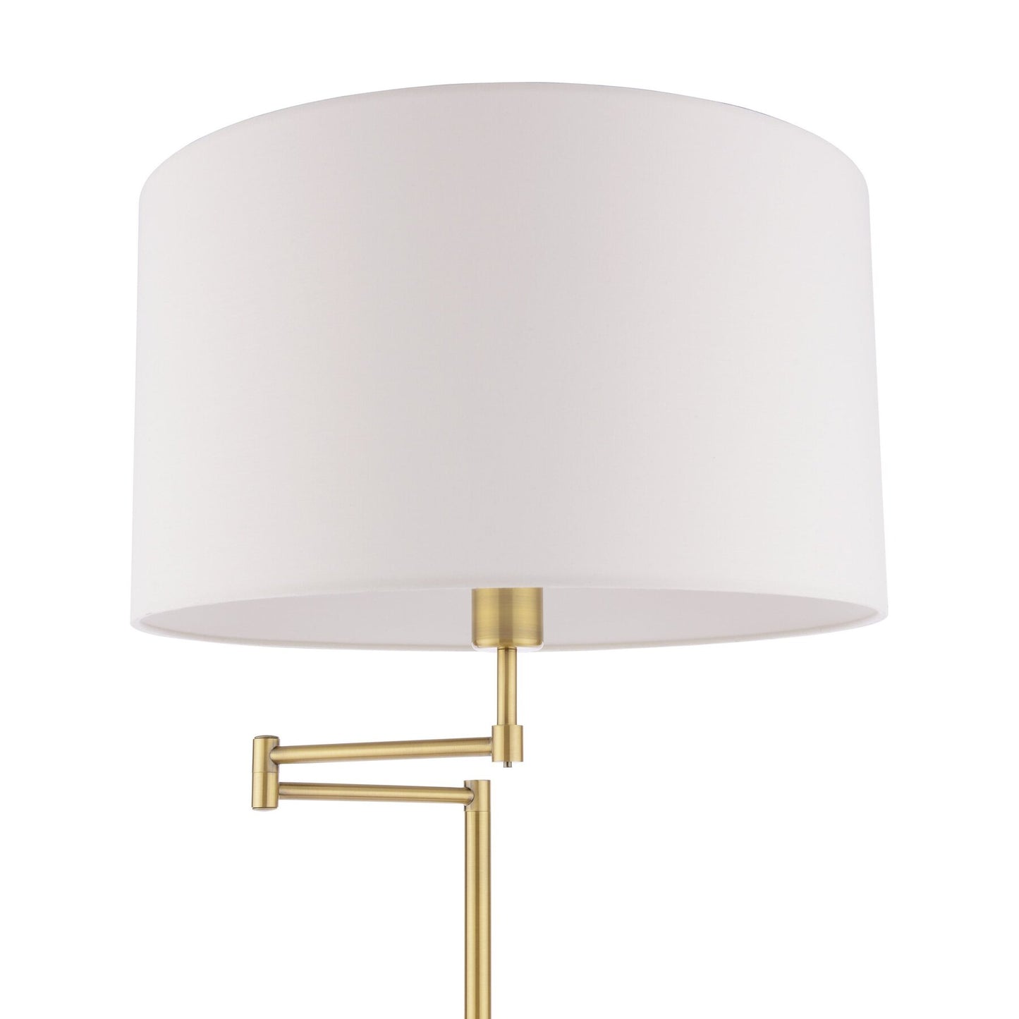 Laura Ashley Marlowe Antique Brass Floor Lamp With Shade
