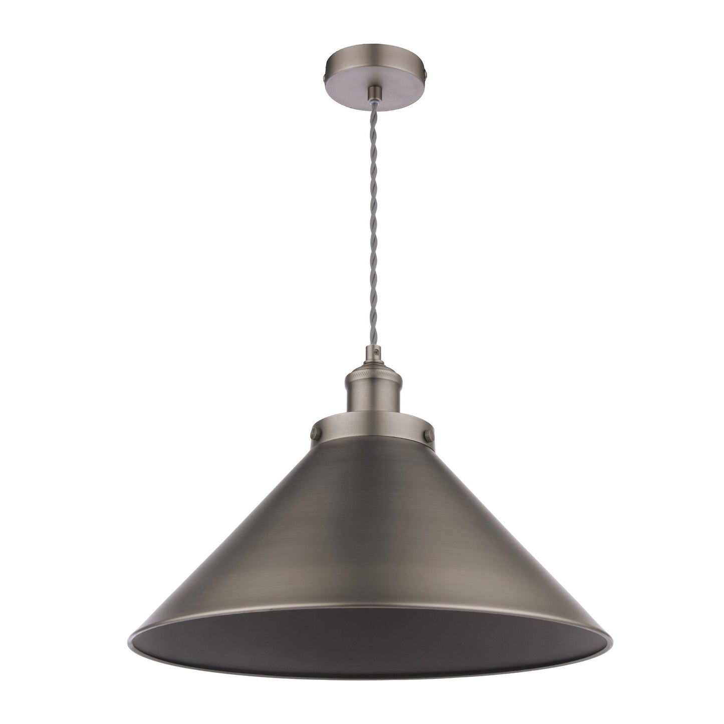 Laura Ashley Rufus Industrial Nickel Pendant