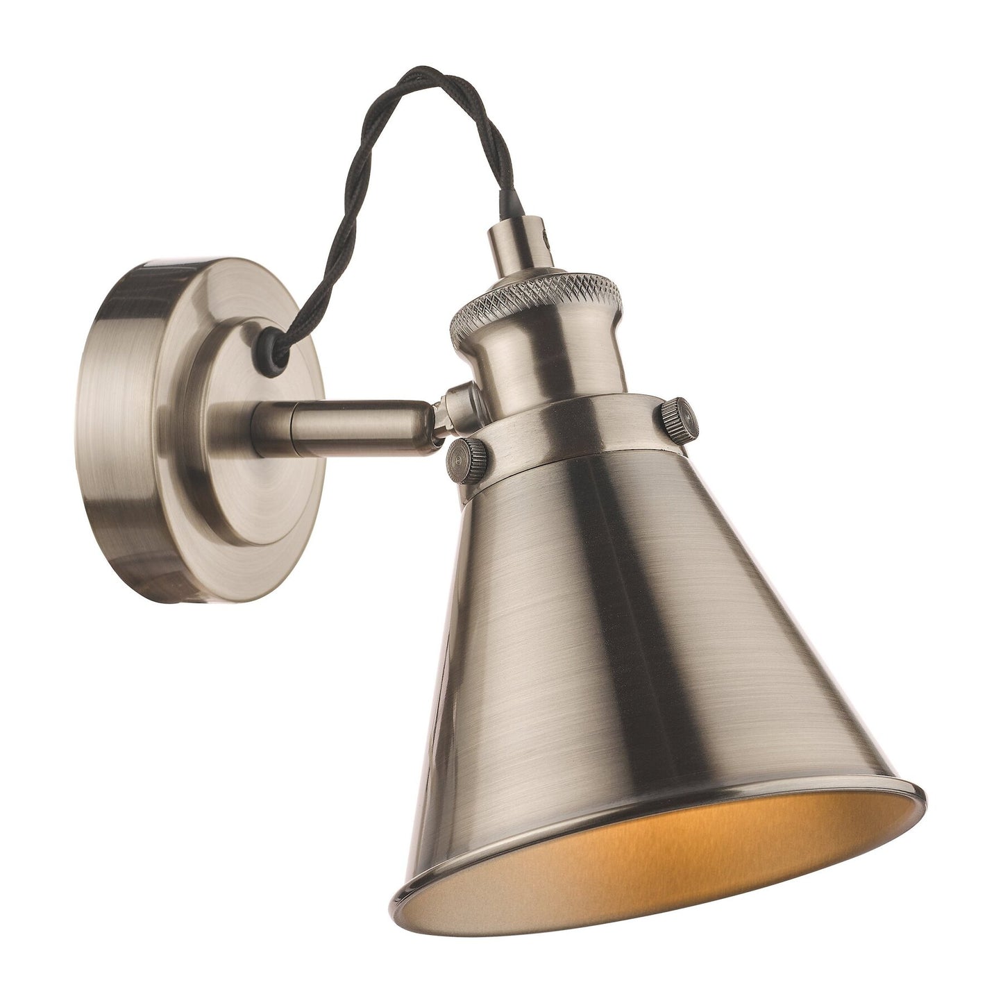 Laura Ashley Rufus Industrial Nickel Single Spotlight