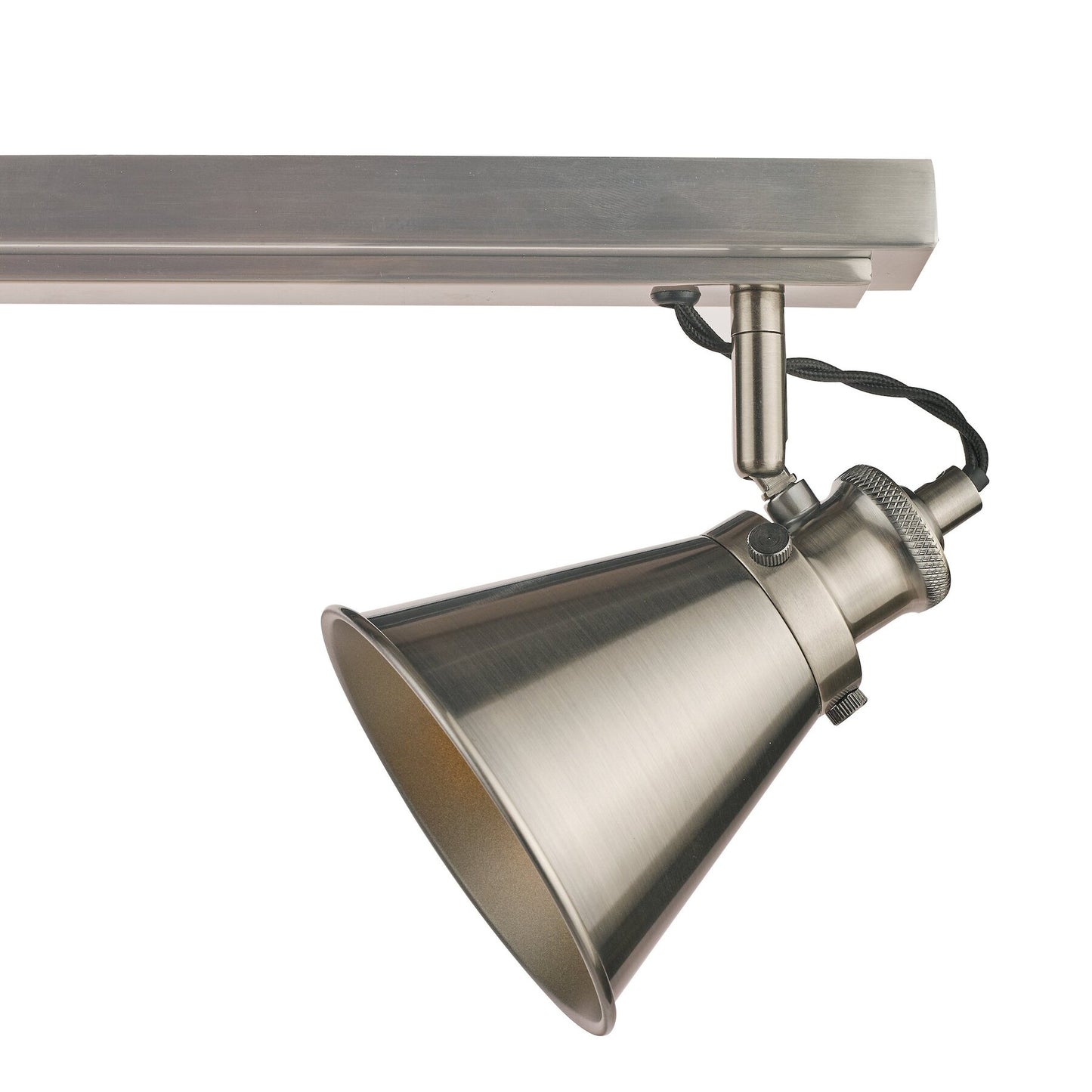 Laura Ashley Rufus 3 Light Industrial Nickel Bar Spotlight