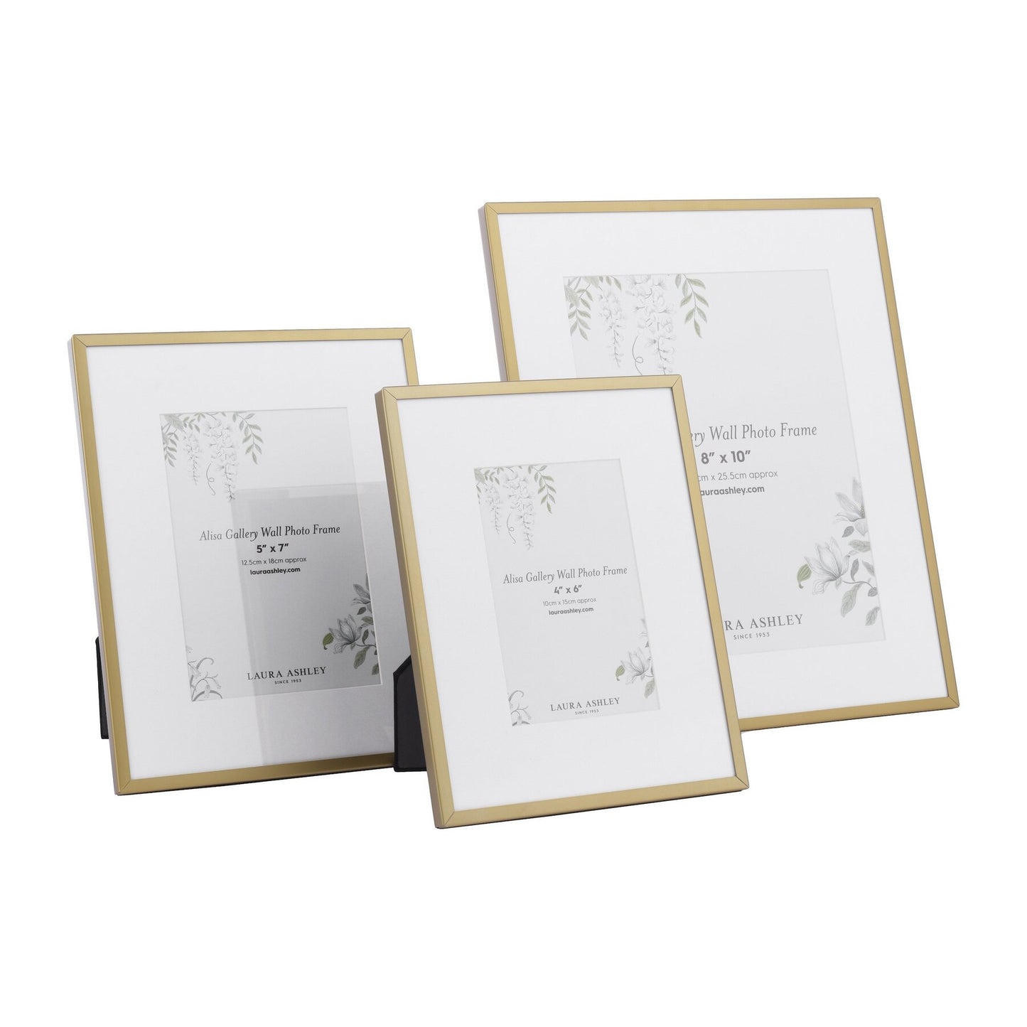 Laura Ashley Alisa Matt Gold Photo Frames (Set of 3)