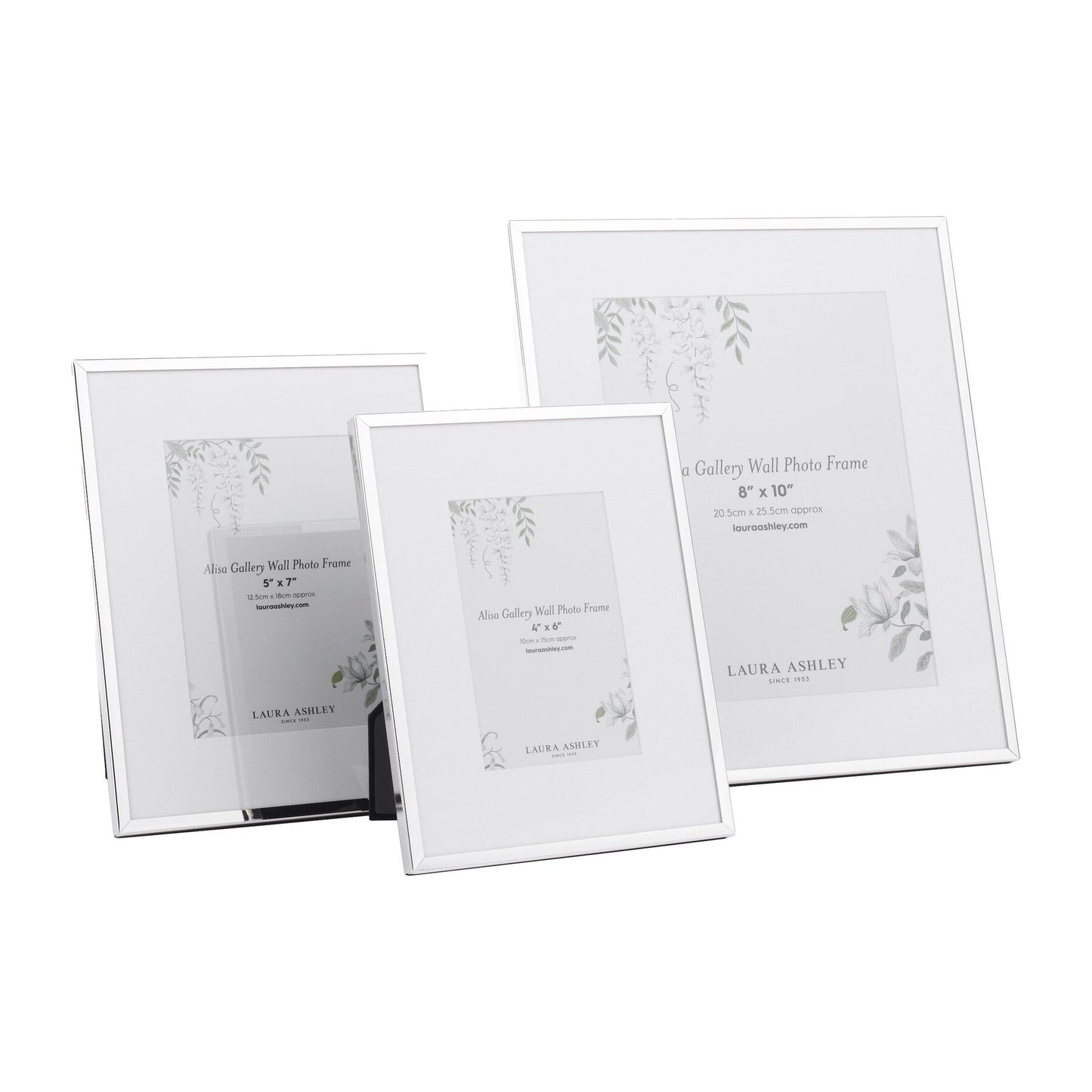 Laura Ashley Alisa Polished Silver Photo Frames (Set of 3)