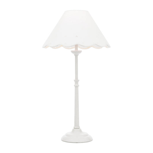 Laura Ashley Cordwell Matt White Table Lamp With Shade
