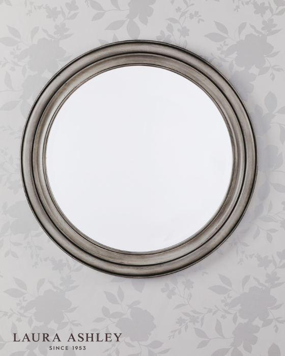 Laura Ashley Tate Distressed Wood 60cm Mirror