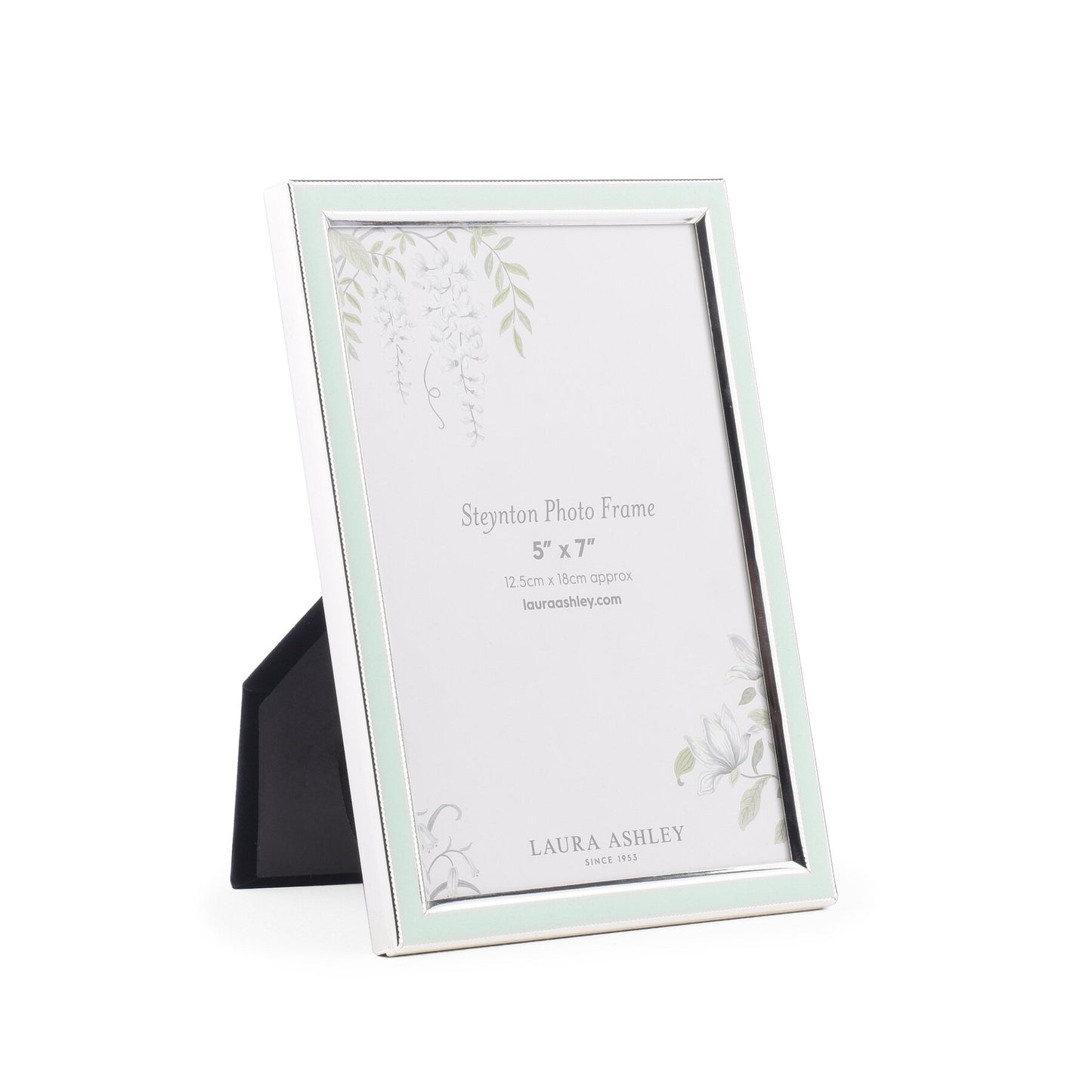 Laura Ashley Steynton Silver Plated & Pale Blue 5x7 Inch Photo Frame