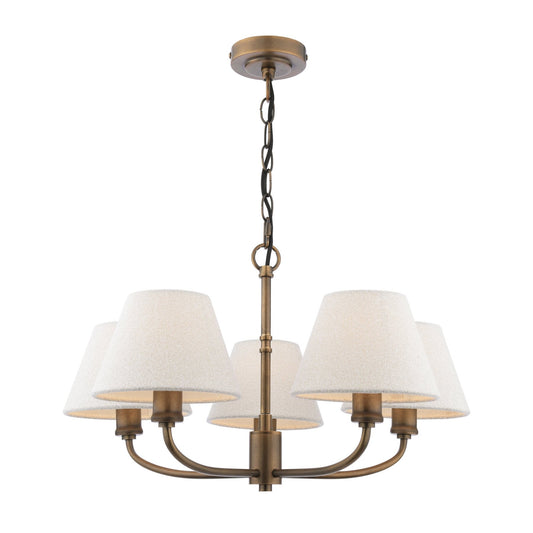 Laura Ashley Denston 5 Light Antique Bronze Chandelier With Shades