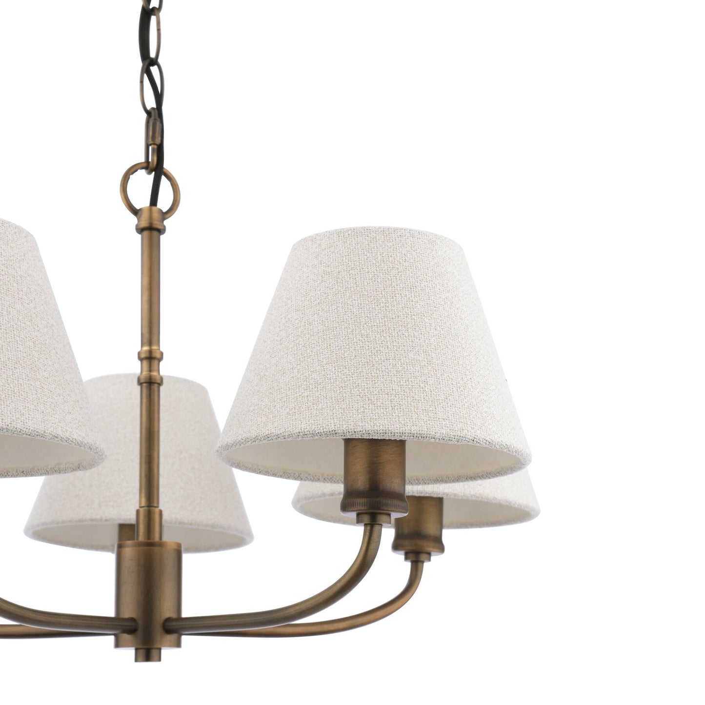 Laura Ashley Denston 5 Light Antique Bronze Chandelier With Shades