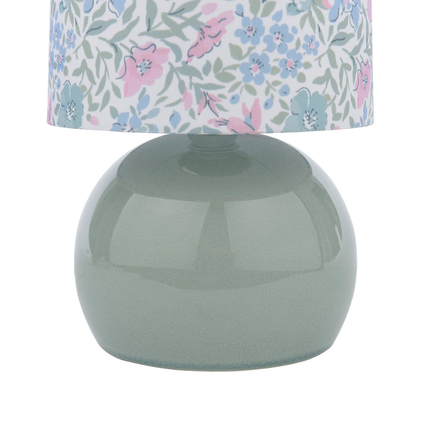 Laura Ashley Sherston Blue Crackle Glaze Table Lamp With Shade