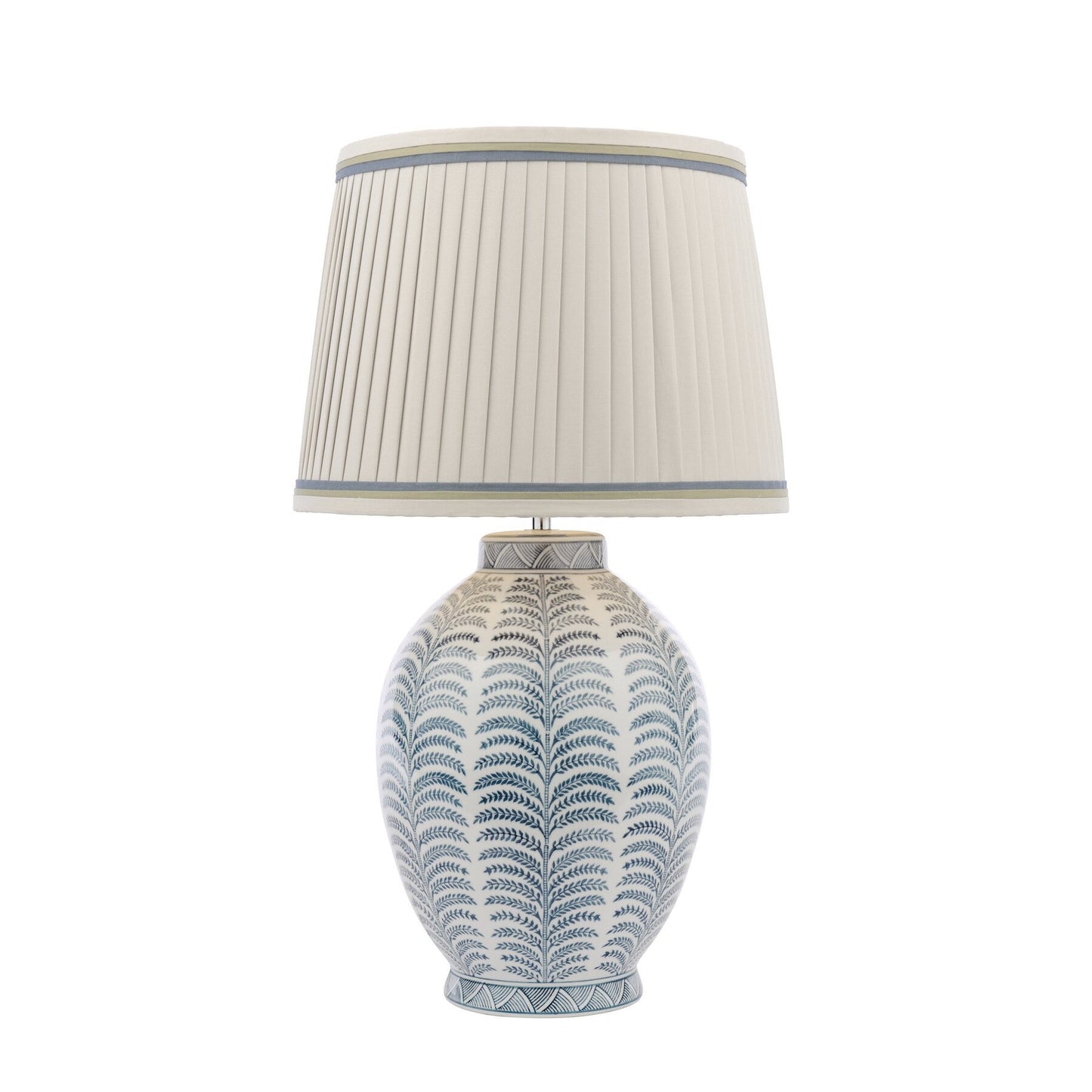 Laura Ashley Stannard Blue Ceramic Table Lamp With Shade