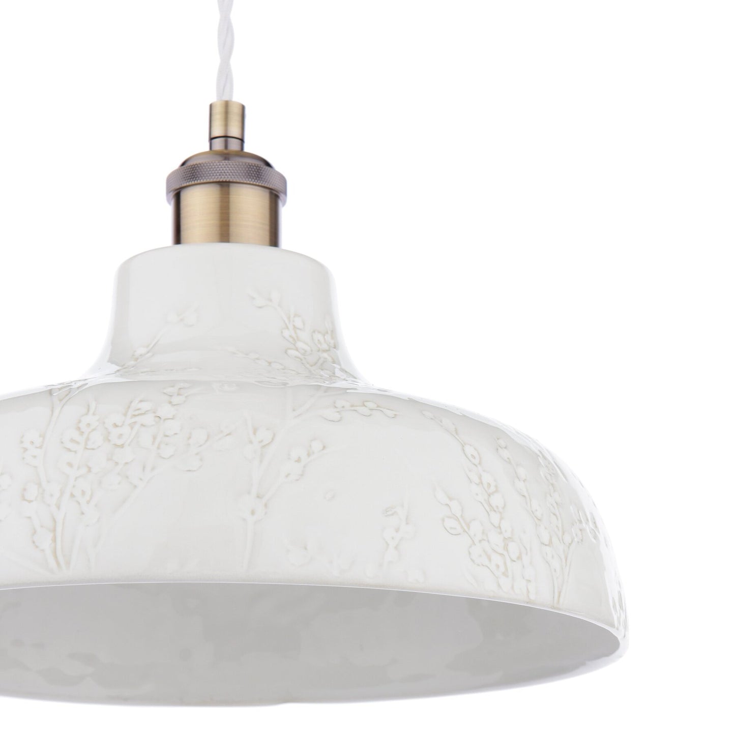 Laura Ashley Pussywillow White Ceramic Pendant