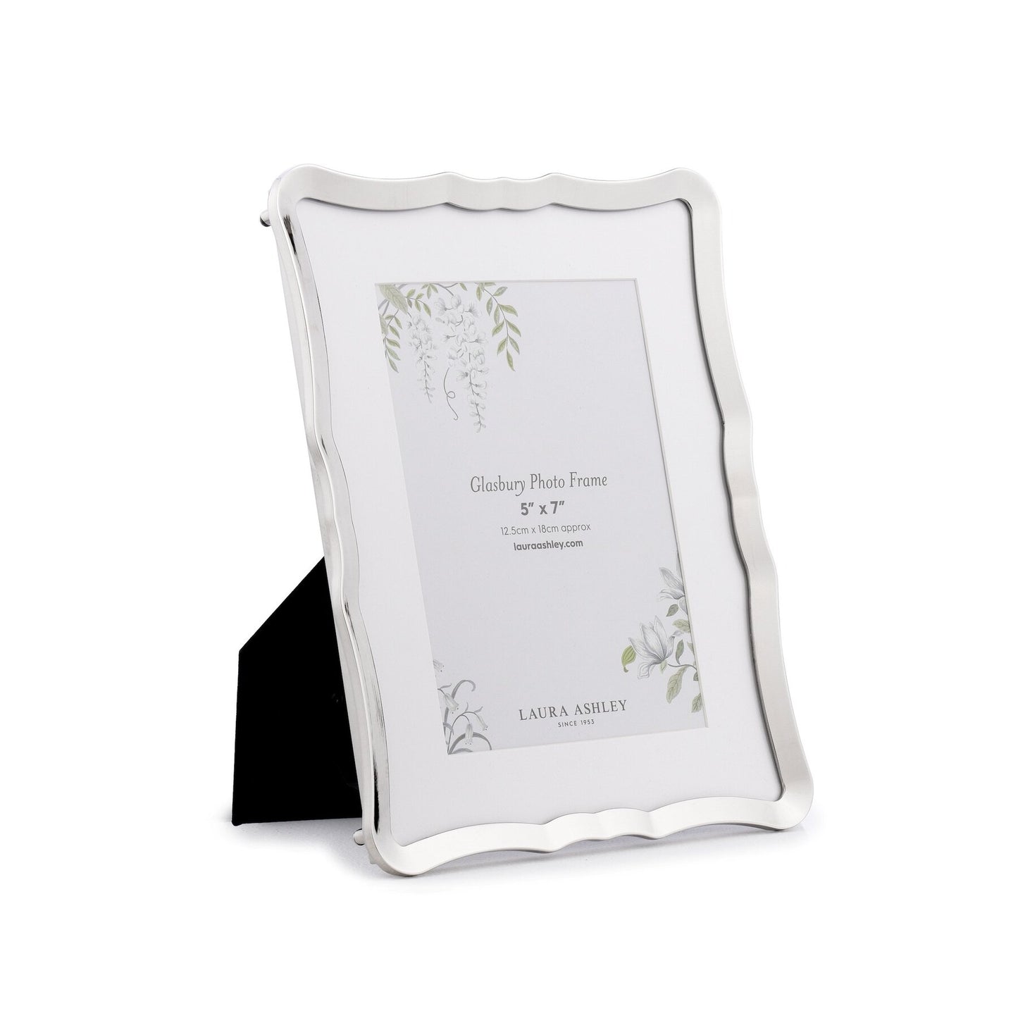 Laura Ashley Glasbury Polished Nickel 5x7 Inch Photo Frame
