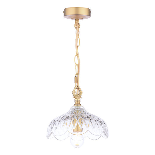Laura Ashley Eversden Antique Brass & Crystal Pendant