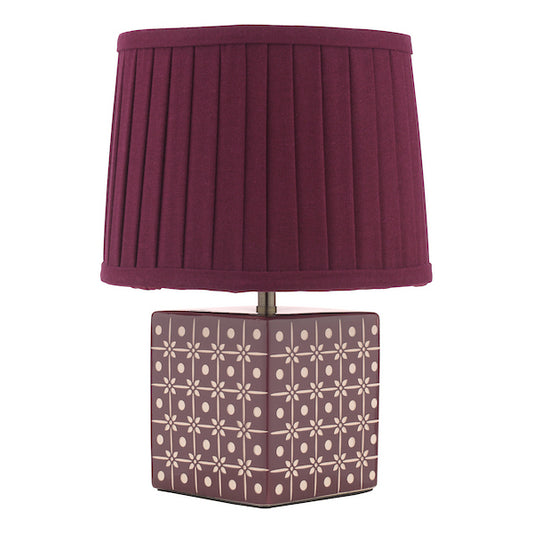 Laura Ashley Claudina Purple Table Lamp With Shade