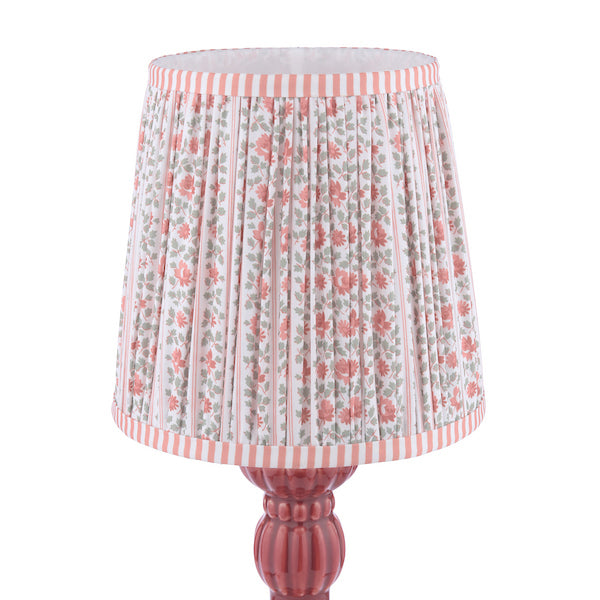 Laura Ashley Kelbrook Red & Matt Antique Brass Table Lamp With Shade